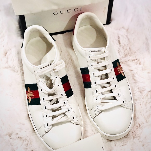 Gucci Shoes - GUCCI Ace Bee Embroidered Sneakers